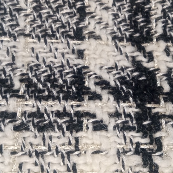 LOFT Black and White Tweed Mini Skirt Size O - Picture 3 of 7